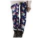 DENGDENG Warm Leggings Xsam Christmas Snowman High Waisted Plus Size Cargo Pants for Women Yoga Winter Compression Tights Women Jogger Slim Fit Tummy Control Trousers Dark Blue XL