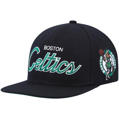 Mitchell & Ness Boston Celtics Hardwood Classics Script 2.0 Snapback-Kappe für Herren, Schwarz Image