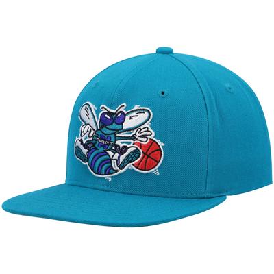 Mitchell & Ness Herren-Snapback-Mütze „Charlotte Hornets Hardwood Classics Team Ground 2.0“, Blaugrün Image