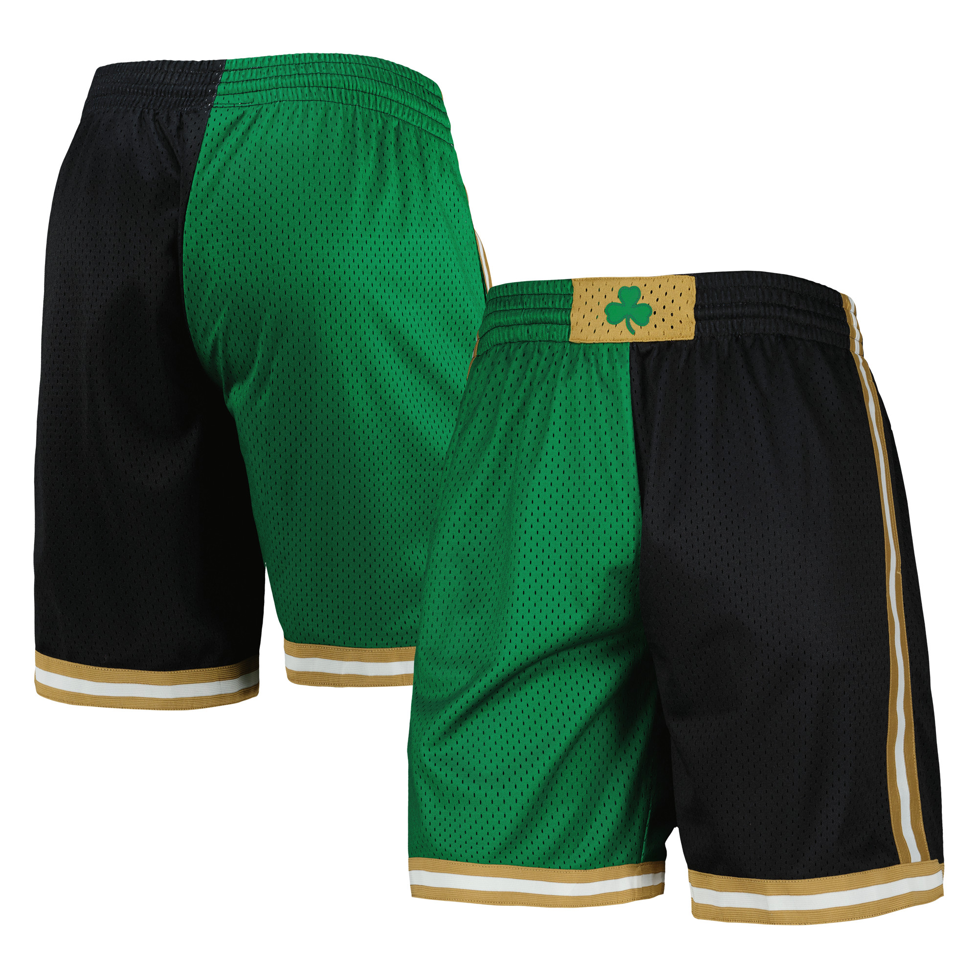 Mitchell & Ness Herren-Shorts, Kellygrün/Schwarz, Boston Celtics Hardwood Classics 2007, Split Swingman Image