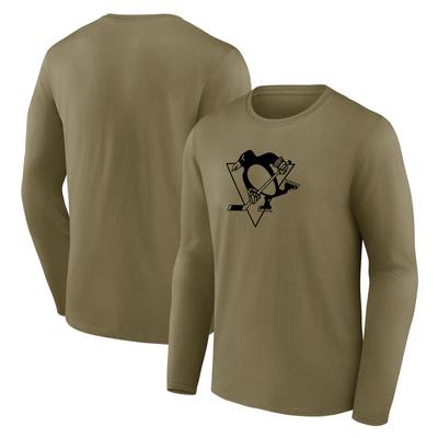 Pittsburgh Penguins Fanatics Branded Mono Logo Graphic Langarm-T-Shirt – Herren Image