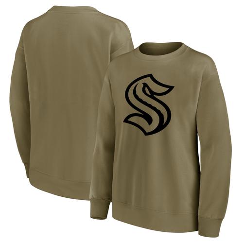 Seattle Kraken Fanatics Branded Mono Logo Graphic Übergroßes Crew-Sweatshirt – Damen