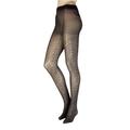 Ladies 1 Pair Charnos Animal Mesh Tights Grey S-M