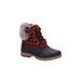 Women's Brielle Bootie by LAMO in Red Plaid (Size 6 M)