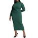 Plus Size Women's Twist Detail Ribbed Dress by ELOQUII in Eden (Size 26/28)