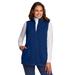 Plus Size Women's Quarter-Zip Microfleece Vest by Woman Within in Evening Blue (Size 4X)