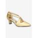 Women's Elegance Pump by Easy Street in Gold Satin (Size 7 1/2 M)