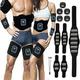 Abs Stimulator, EMS Abdominal Muscle Stimulator Aluminum Sheet Toner Abs Trainer Fitness Training Toning for Waist/Leg/Arm/with 10 Modes 30 Intensities Calories Consumption Display Sports Outdoors