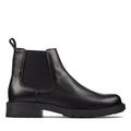 Clarks Orinoco 2 Lane Leather Boots In Black Wide Fit Size 4