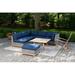 CO9 Design Savannah 4 Piece Sectional Seating Group w/ Sunbrella Cushions Synthetic Wicker/Wood/All | Outdoor Furniture | Wayfair