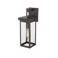 Millennium Lighting Barkeley 16" Tall Steel Outdoor Wall Sconce Glass/Metal/Steel in Brown | 16 H x 6 W in | Wayfair 42601-PBZ