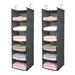 ONFRJFVR Fabric Hanging Organizer in Gray | 47 H x 12 W x 11.5 D in | Wayfair Closet-mx023