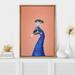 Bright Preppy Animals IDEA4WALL Framed Canvas Print Wall Art Room Decor Vibrant Sapphire Peacock Bird Portrait Nature Wilderness Drawings Chic Co Canvas | Wayfair