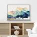 IDEA4WALL Framed Canvas Print Wall Art Pastel Multicolor Mountain Landscape Nature Wilderness Illustrations Modern Art Decorative Country Farmhouse Fo Canvas | Wayfair