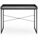 Gracie Oaks Tharpe Wood Writing Desk Wood/Metal in Black | Wayfair 5FC717D974D24893BCC0BCF2885FF0E4