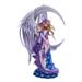 Trinx Crider Home Office Decoration Angel of Moon Dreamer Figurine Resin in Blue/Indigo | 18 H x 10 W x 5 D in | Wayfair