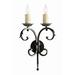 2nd Ave Lighting Andorra 2 - Light Dimmable Candle Wall Light Metal in Gray | 19 H x 11 W x 5 D in | Wayfair 751117.2.070T