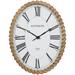 Bungalow Rose Gabrael Stainless Steal Wall Clock Glass in Brown | 34 H x 26.5 W x 2.2 D in | Wayfair C24B140EC0D24FB8A879457835D0DF11