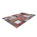 Brown/Red 156 x 32 x 0.4 in Area Rug - Bungalow Rose Hiu Patchwork Machine Woven Cotton/Microfiber Area Rug in Brown/Yellow/Orange Metal | Wayfair