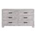 Red Barrel Studio® Chiniqua 6 Drawer 59.2" W Double Dresser Wood in Brown/Gray | 34.6 H x 59.2 W x 16.7 D in | Wayfair