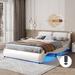 Brayden Studio® Cassello Vegan Leather Metal Platform Bed Upholstered/Metal/Faux leather in White | 29 H x 62.2 W x 91.1 D in | Wayfair