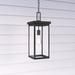 Trent Austin Design® Osakis 1 Light 20" Tall Outdoor Hanging Lantern Glass/Metal/Steel in Brown | 20 H x 8 W in | Wayfair