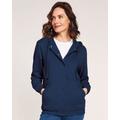 Blair Women's Hooded Fleece Snap Jacket - Blue - XL - Womens