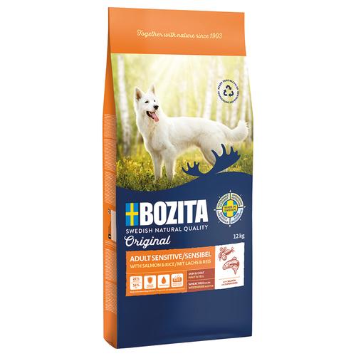 12 kg Original Adult Sensitive Haut & Fell mit Lachs & Reis - Weizenfrei Bozita Hundefutter...