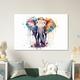 Watercolor Baby Elephant Poster | Colorful Wall Art Gift for Nursery, Family, Mum or Dad