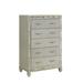 New Classic Furniture Deirdre Silver 5-Drawer Chest with Chrome Handle