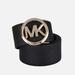 Reversible Pebble Leather Belt - Black - Michael Kors Belts