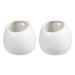 WINOMO 2pcs Hanging Planter Outdoor Round Pots Wall Plant Containers Whiteware Ceramic Succulent Planter Flower Pot Vase without Hole (White)