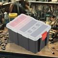 Tool Box Hardware Organizer Portable Small Parts Storage Case Plastic Tackle Container with Removable Divider 8.7 x6.1 x4.7