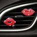 2 Pieces Bling Sexy Lip Air Vent Clips Rhinestone Lipstick Car Air Freshener Clip Crystal Car Air Outlet Decorations Charm Car Inter Decor Accessories for Girls Women