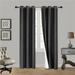 2 PANELS ANTIQUE GROMMETS FAUX SILK WINDOW CURTAINS FOAM LINED BLACKOUT K72 63