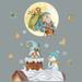 Gifts Home Decoration DIY Party Supplies Christmas Glass Stickers Shopwindow Decals Reindeer Santa Clause Snowman Gnome B