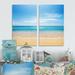 DESIGN ART Designart Wide Blue Sky Over Beach Seashore Canvas Wall Art Print 2 Piece Set 12 W x 20 H x 1 D x 2 Pieces