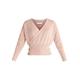 Women's Pink / Purple Button Knitted Wrap Top In Pink Medium Paisie