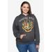 Plus Size Women's Harry Potter Hoodie Sweatshirt Hogwarts Crest Wizards by Harry Potter in Charcoal (Size 1X (14-16))