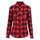 Langarmhemd URBAN CLASSICS "Damen Ladies Turnup Checked Flanell Shirt" Gr. L, US-Größen, rot (black, rot) Damen Hemden langarm Blusen