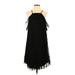 Rachel Zoe Casual Dress - A-Line Square Sleeveless: Black Print Dresses - Women's Size 8
