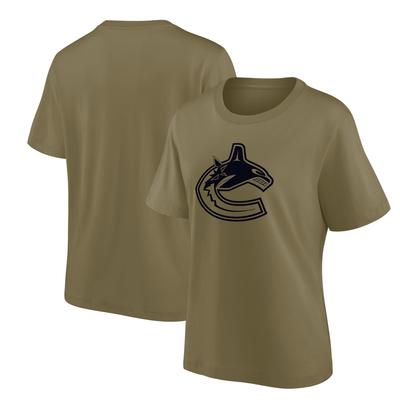 Vancouver Canucks Fanatics-Marken-Mono-Logo-Grafik-Übergroßes T-Shirt – Damen Image