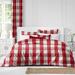 Gracie Oaks Farmhouse Plaid Comforter Set Polyester/Polyfill in Red | Super King Comforter + 2 King Shams | Wayfair