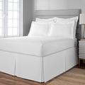 Ebern Designs Afia Microfiber Bed Skirt Easy Fit Around Wrinkle Free & Fade Resistant Bedskirt in White/Brown | 15 H x 60 W x 80 D in | Wayfair