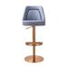 Everly Quinn Alleine Swivel Adjustable Height Stool Upholstered/Leather/Metal/Faux leather | 18.9 W x 20.9 D in | Wayfair