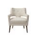 Armchair - Corrigan Studio® Lior 28.3" Wide Armchair Wood/Polyester in Brown/White | 33.3 H x 28.3 W x 29 D in | Wayfair