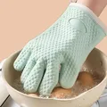 Gants en Silicone résistants à la chaleur antidérapants Anti-chaleur gants de cuisine avec couche