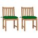 Gecheer Patio Chairs 2 pcs with Cushions Solid Teak Wood