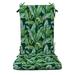 Indoor Outdoor Foam Rocker Rocking Chair Pad Cushions Fits Barrel Rocker Cushion Back 18 W X 24 H Seat 18 W X 20 D Choose Color (Mekko Emerald Tropical Leaf)