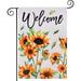 Welcome Fall Garden Flag 12.5x18 Inch Vertical Double Sided Sunflower Yard Flag Fall Decorations for Home Farmhouse Rustic Outdoor Fall Decor